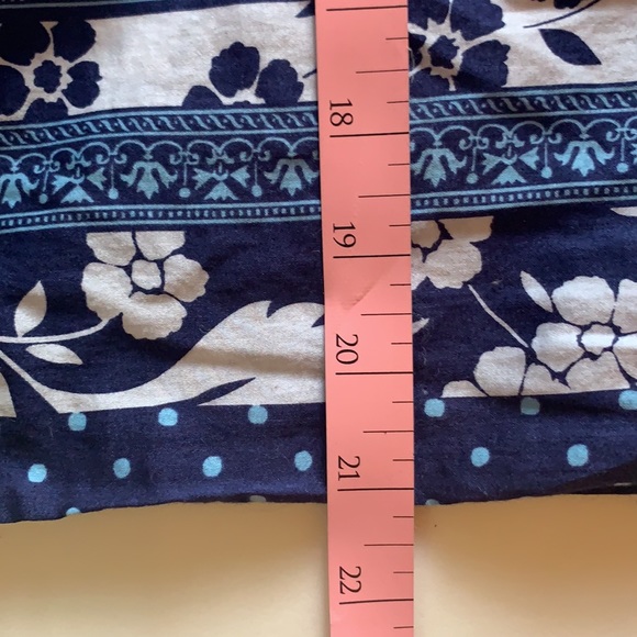 Ann Taylor Loft 100% Cotton Navy-Azure-White Halter Top - Picture 7 of 9